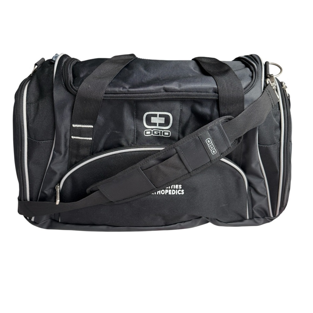 OGIO Crunch Duffle Bag In Black Has An Embroidery Luggage Travel Gym Workout NEW